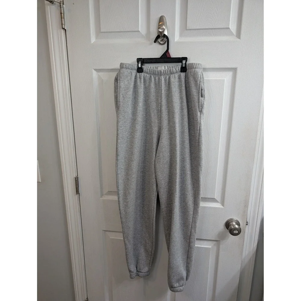 Nuuds Everyday‎ Sweatpants Women Heather Gray Relaxed Joggers Fleece - Size S